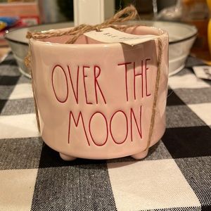 Pink Rae Dunn Over The Moon planter
